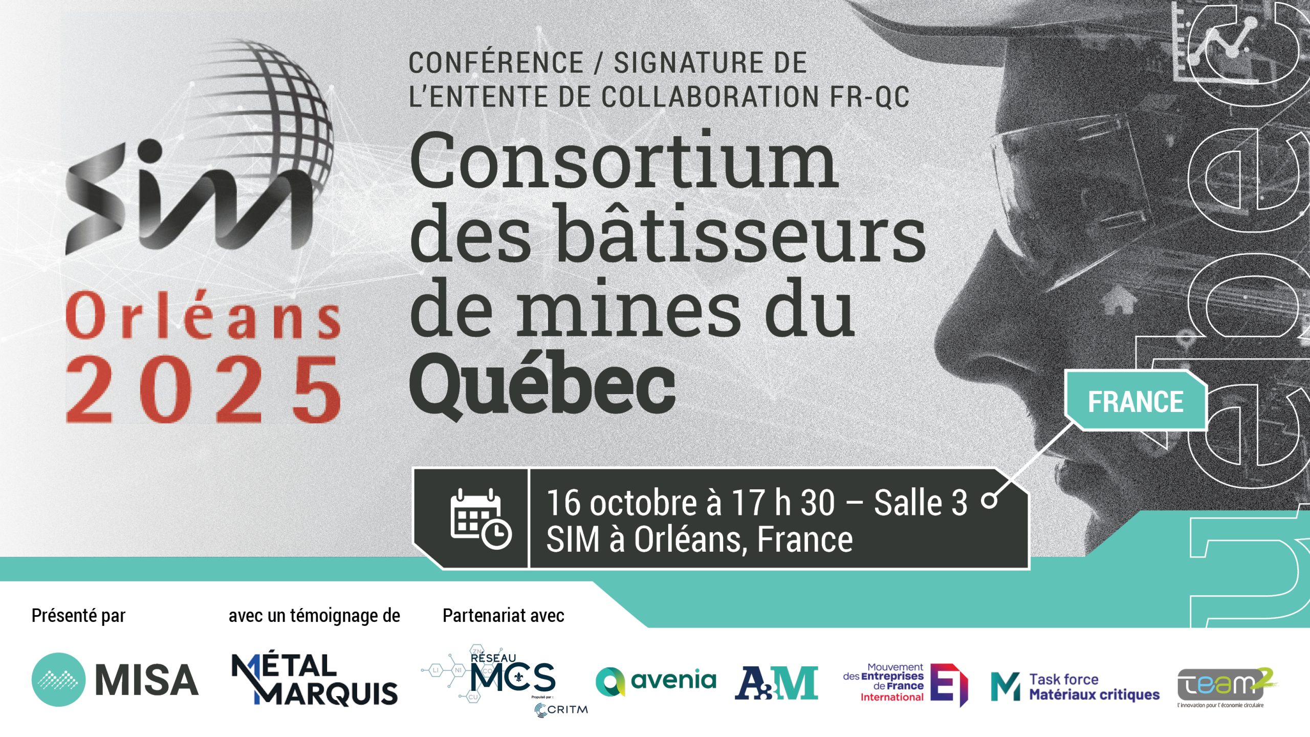 Conférence Consortium des bâtisseurs de mines du Québec & Signature de l’entente - FR-QC